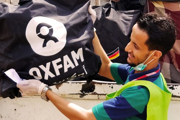 Uddeling af Oxfam hygiejnepakker i Taiz, Yemen 2020