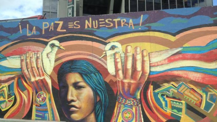 La Paz es Nuestra - vægmaleri.