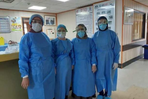 Personale på hospital i Kirkuk, Irak, under COVID 19