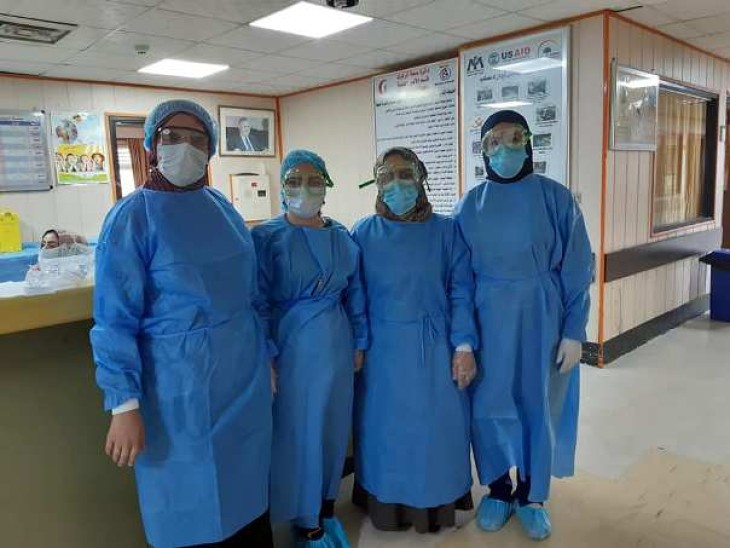 Personale på hospital i Kirkuk, Irak, under COVID 19