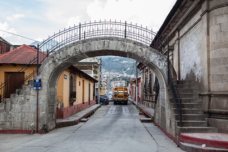 Fodgængerbro i Quetzaltenango, Guatemala