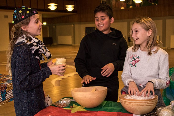 Lena Lydahl, Arian Sami Nasim og Frida Rosenkvist Skjoldan fra 5. klasse på Gerbrandskolen