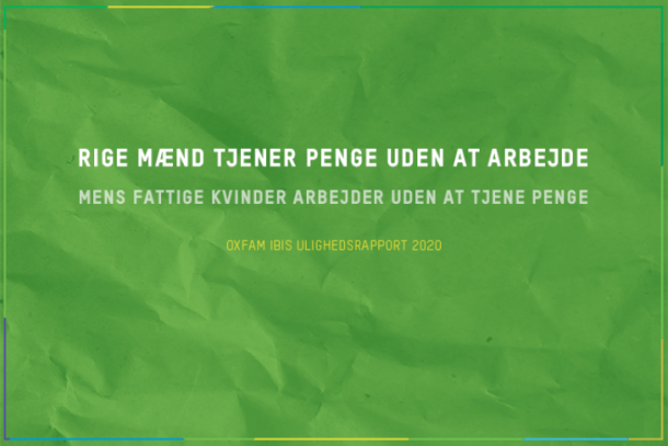 Rige mænd tjener penge uden at arbejde - fattige kvinder arbejder uden at tjene penge