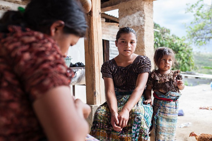 Manuela, Maria og Estefani Urizar fra El Quiche, Guatemala