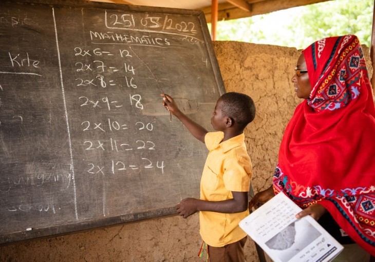 Undervisning på skole i Sydsudan