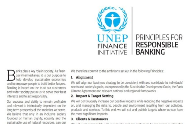 UNEP Finance Initiative - bankprincipper