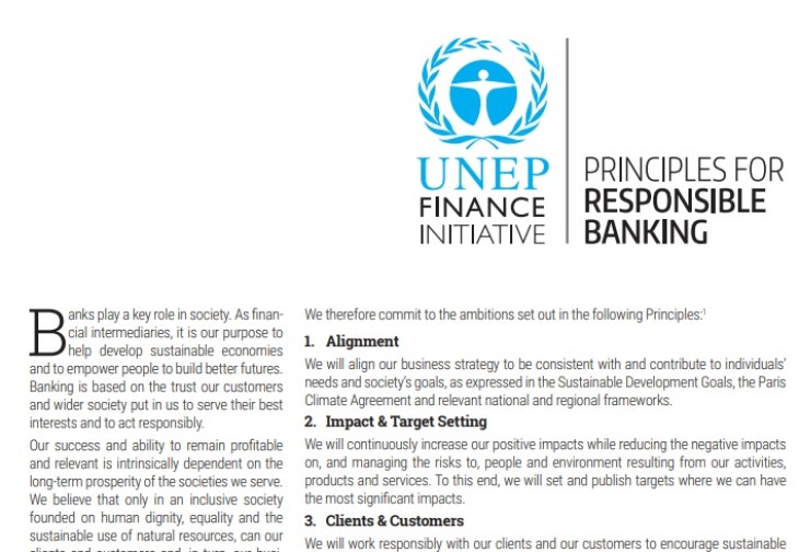 UNEP Finance Initiative - bankprincipper