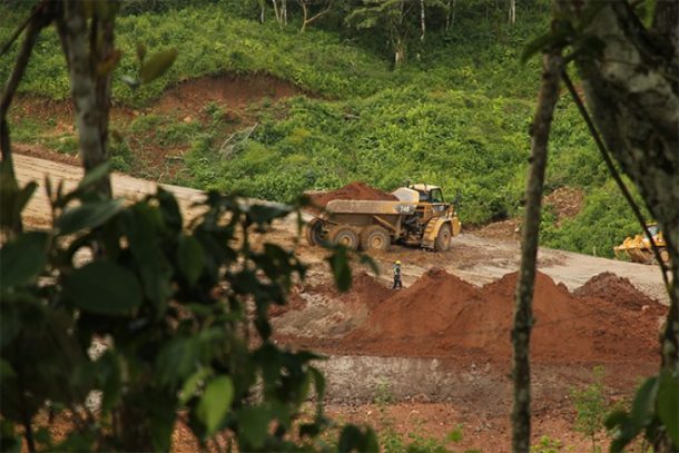 Guldmine i Santo Domingo i Nicaragua