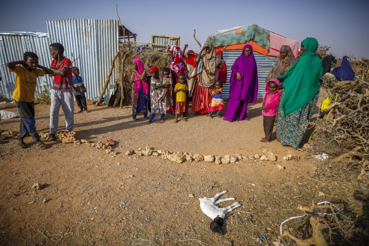 Internt fordrevne i Oog nær Burao i Somaliland.