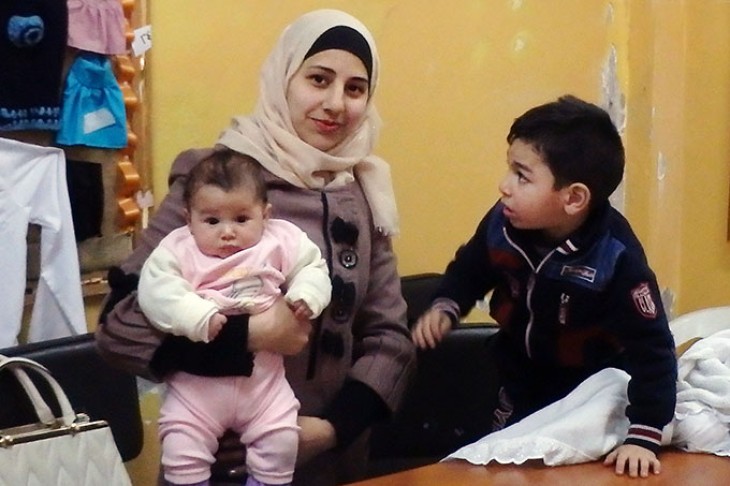 Kvinde med børn på Jordanian Women Union