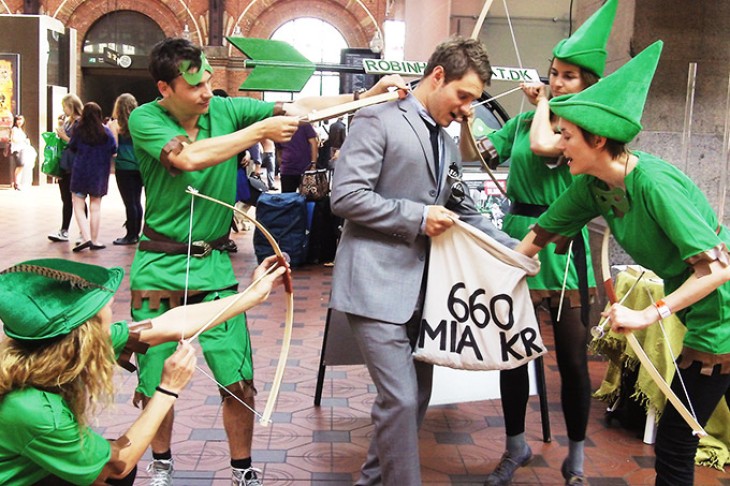 Aktvister til Robin Hood skat event