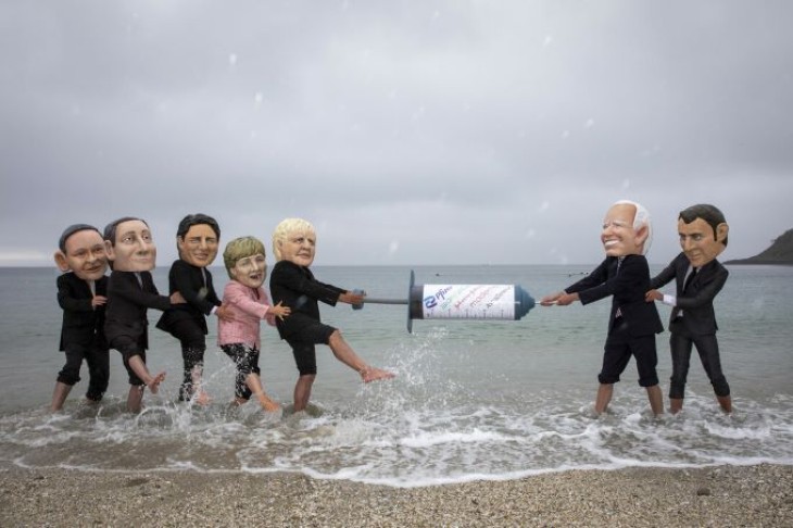 Oxfam-aktion i forbindelse med G7-mødet