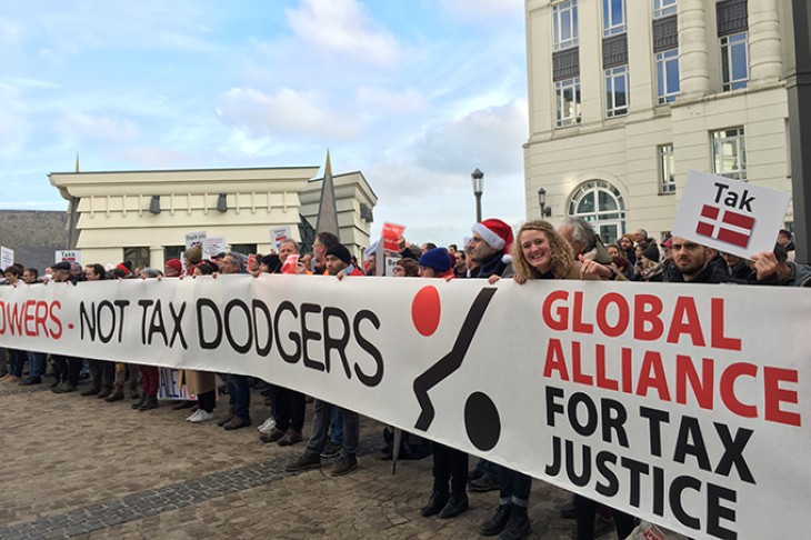 Demonstranter i Luxembourg