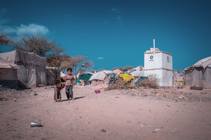 Teltlejr for internt fordrevne i Yemen